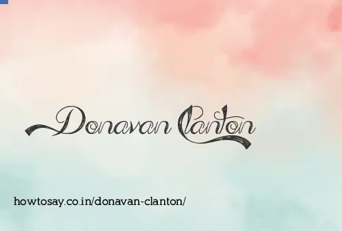 Donavan Clanton
