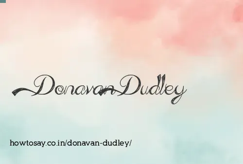 Donavan Dudley