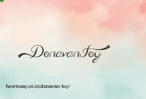 Donavan Foy