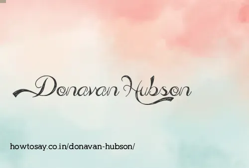 Donavan Hubson