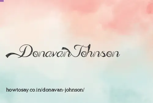 Donavan Johnson