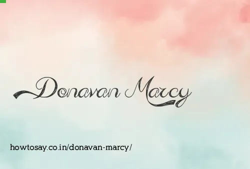 Donavan Marcy