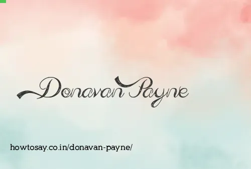 Donavan Payne