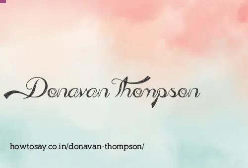 Donavan Thompson