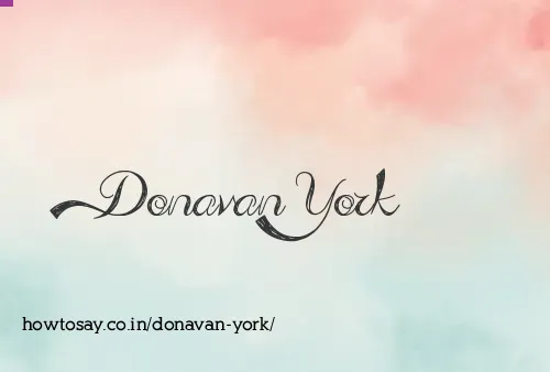 Donavan York