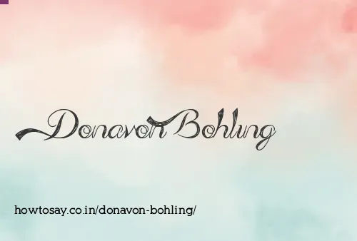 Donavon Bohling
