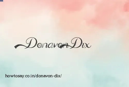 Donavon Dix