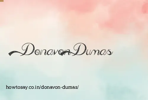 Donavon Dumas