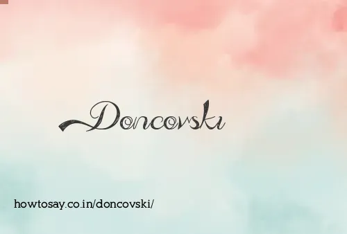 Doncovski