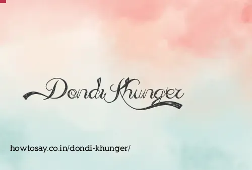 Dondi Khunger