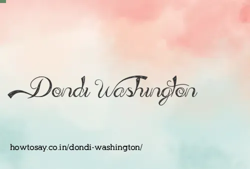 Dondi Washington