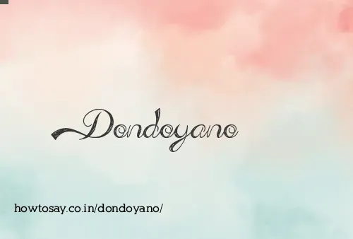 Dondoyano