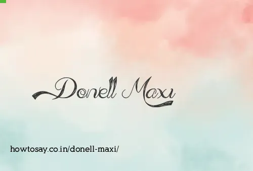 Donell Maxi