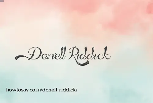 Donell Riddick