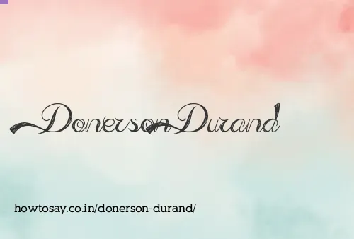 Donerson Durand