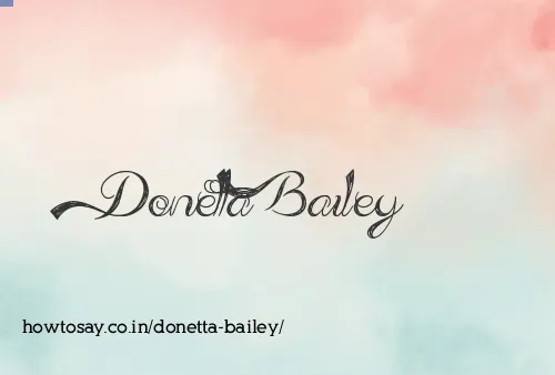 Donetta Bailey