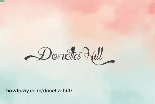 Donetta Hill