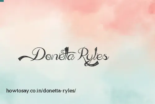 Donetta Ryles