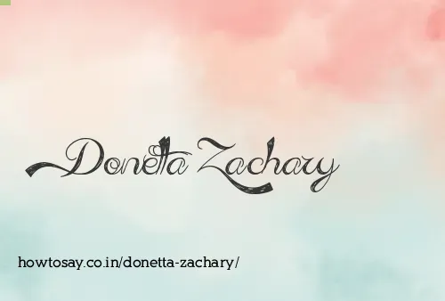 Donetta Zachary