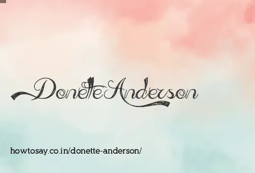 Donette Anderson
