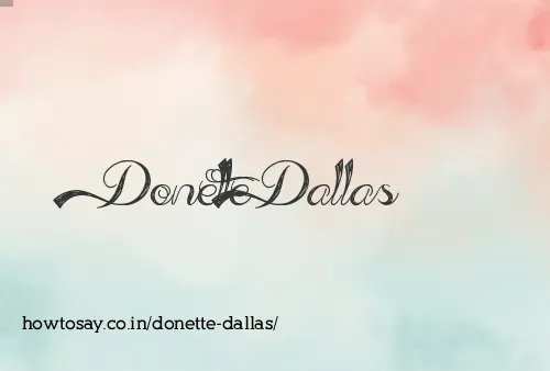 Donette Dallas