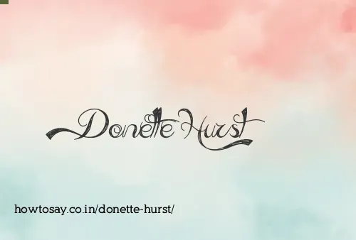 Donette Hurst