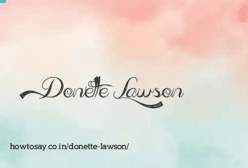 Donette Lawson