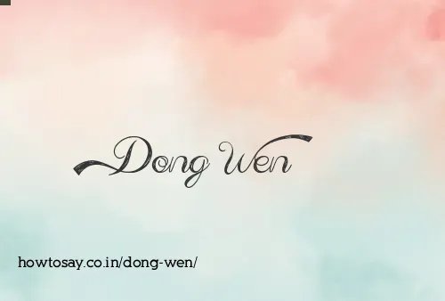 Dong Wen