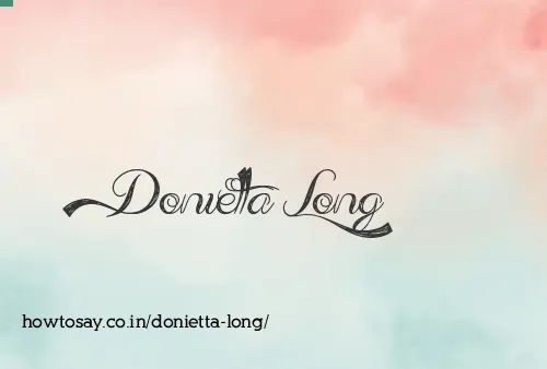 Donietta Long