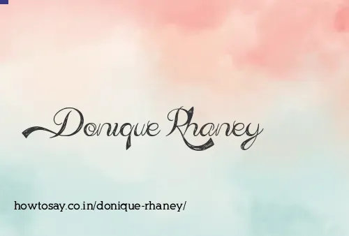 Donique Rhaney