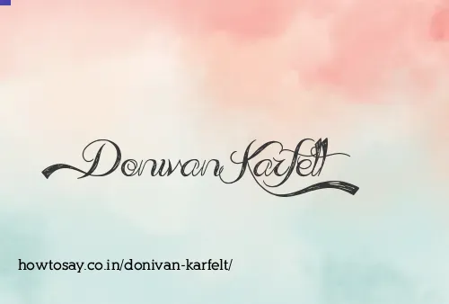 Donivan Karfelt