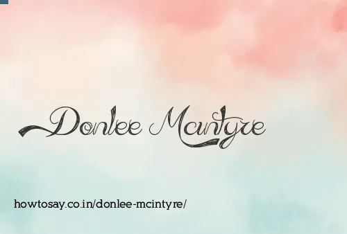 Donlee Mcintyre