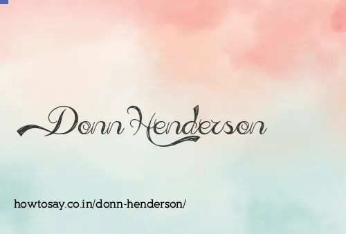 Donn Henderson
