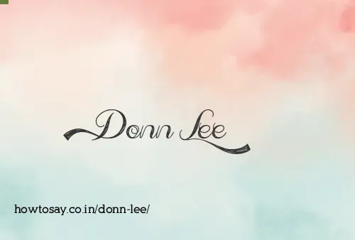 Donn Lee