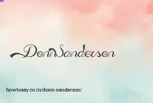 Donn Sanderson