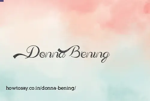 Donna Bening