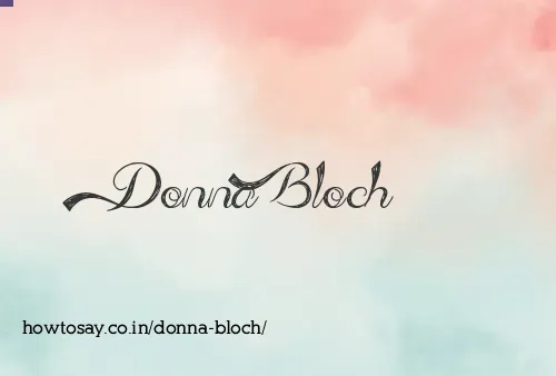 Donna Bloch