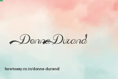 Donna Durand