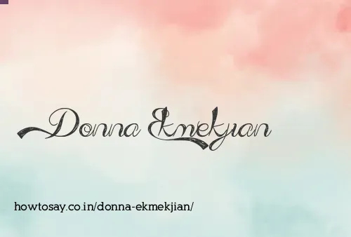 Donna Ekmekjian