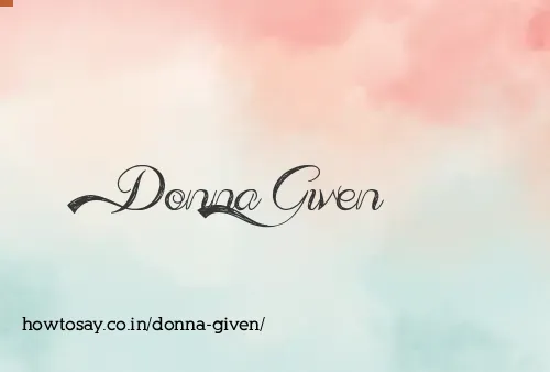 Donna Given