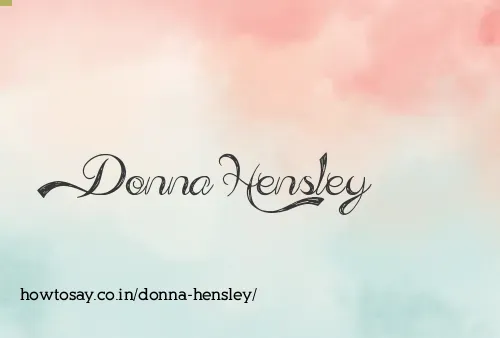 Donna Hensley
