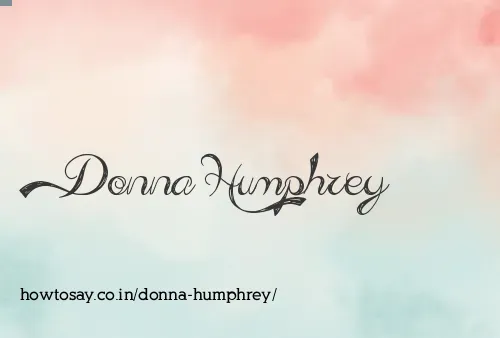 Donna Humphrey