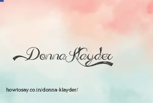 Donna Klayder