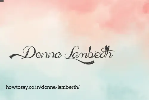 Donna Lamberth