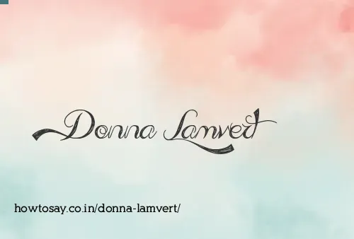 Donna Lamvert