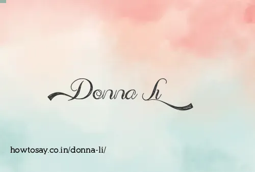 Donna Li