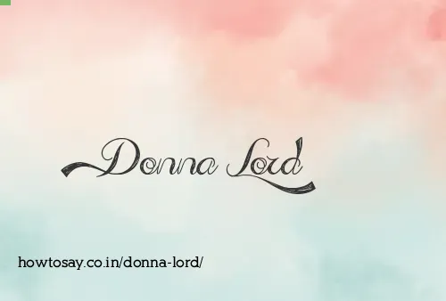 Donna Lord