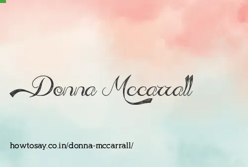 Donna Mccarrall
