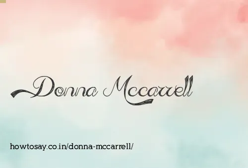 Donna Mccarrell