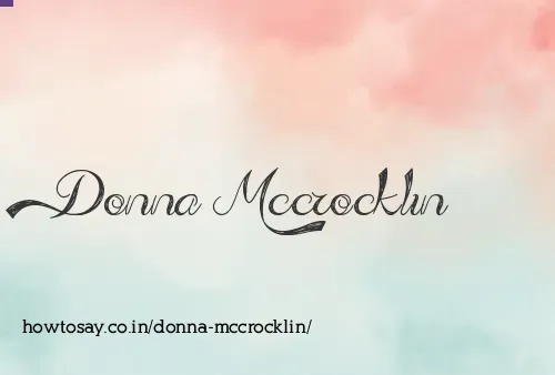 Donna Mccrocklin